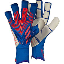 Customised Blue Red Goalkeeper Gloves Manufacturers in Andorra